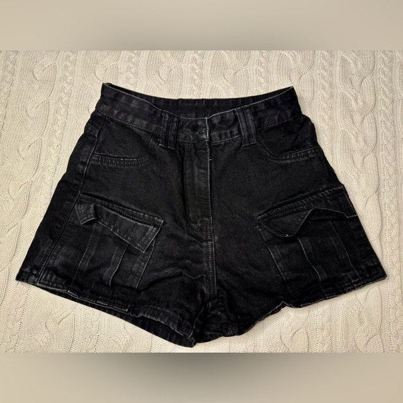 Black Cargo Shorts #1197 - Picture 3 of 9